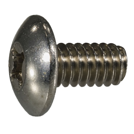 1/4-20 X 1/2 In Phillips Truss Machine Screw, Plain Stainless Steel, 10 PK